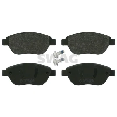 Image de SWAG 62 91 6422 Jeu de plaquettes frein Essieu avant contact signal d&#039;usure exclu avec kit vis PEUGEOT: 207 3/5 portes, 307 portes