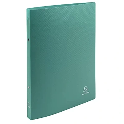 Image de Exacompta réf. 54183SE Lot de 5 classeurs souples OPAK 2 anneaux ronds diamètre 15 mm Dos 20 Dimensions extérieures : 32 x 25 cm Format à classer A4 Coloris vert foncé