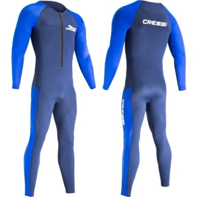 Image de Cressi Wahoo Man Wetsuit Light Blue 2mm XL/5 Combinaison Monopièce Premium Néoprène et Élasthanne (1,5/2 mm) Men&#039;s, Bleu/Bleu Clair Hommes