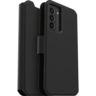 Image de Coque Samsung Galaxy S22 Plus Similicuir OtterBox portefeuille Étui téléphone Noir Shockproof