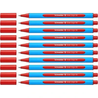 Image de Schneider Slider Edge (Pointe extra large (XB)) Lot de 10 Stylos, Encre rouge
