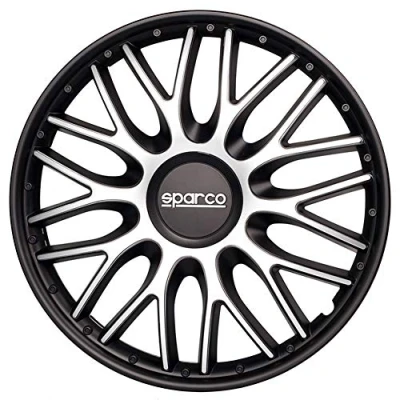 Image de SPARCO Roma SPC1396SVBK Enjoliveurs 13Pouces argent, noir
