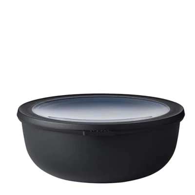 Image de Mepal Bol Multifonction Cirqula Rond Boîte Conservation Alimentaire avec Couvercle Convient comme de Hermétique pour le Réfrigérateur, Micro ondes &amp; Congélateur 2250 ml Nordic black