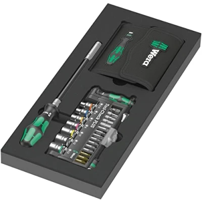Image de Wera 05150150001 Insert en mousse 9750, jeu Kraftform Kompakt et Tool Check PLUS 1, 57 pièces, Noir vert