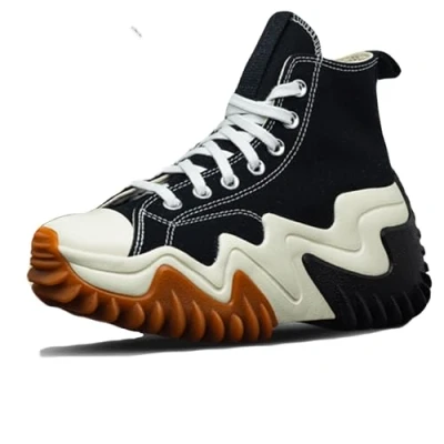 Image de Converse RUN STAR Motion Canvas Platform Unisex Baskets montantes, Taille: 37.5, White/black/honey Textile