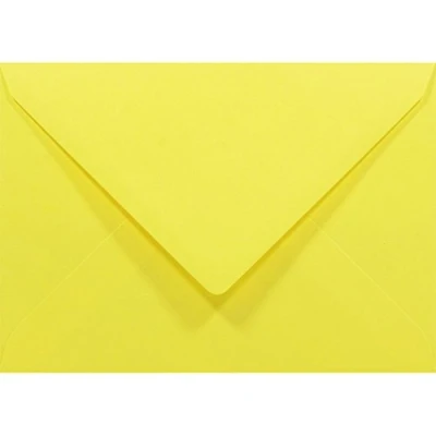 Image de Netuno 50 enveloppes jaunes C6 114x162 mm Rainbow 80g rabat pointu colorées décoratives pour lettres invitations mariage Noël cartes de voeux anniversaire fêtes postales