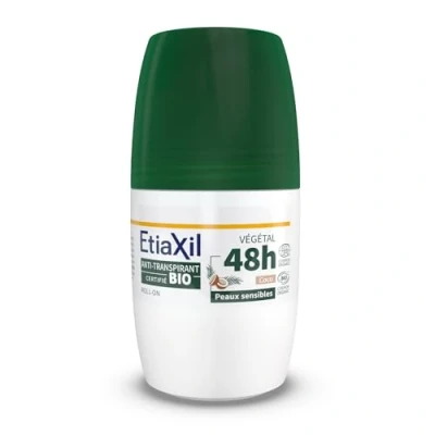 Image de Etiaxil Déodorant Anti transpirant Végétal Transpiration Modérée Certifié Bio Aisselles 48h Parfum Coco Roll On