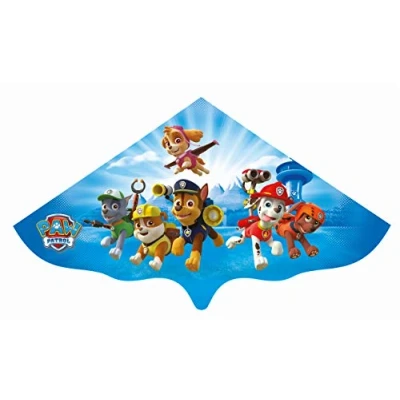 Image de Paul Günther 1219 cerf volant pour enfants avec motif Paw Patrol, à une corde en film PE robuste partir de 4 ans, poignée et corde, taille env. 115 x 63 cm