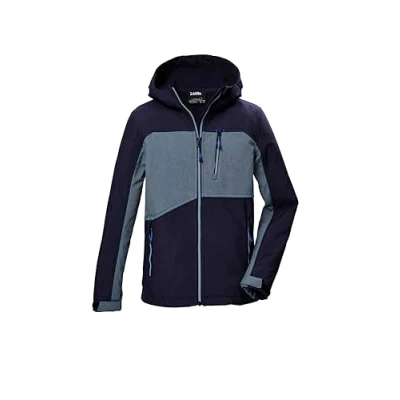 Image de killtec Garçon Kow 367 Bys Sftshll Jckt Veste Softshell/d&#039;extérieur Avec Capuche, Dark Navy, 128 EU