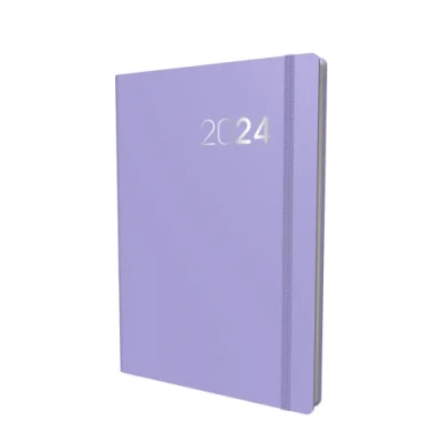 Image de agenda Collins Legacy 2024, format A5, à consulter, planificateur d&#039;affaires et organisateur, de janvier décembre hebdomadaire, lilas, CL53.55 24