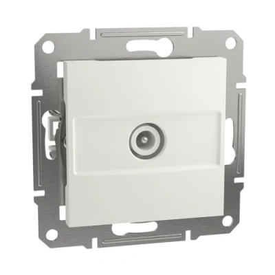 Image de Schneider Electric Asfora EPH3270321D Prise de passage TV 8 dB, SAT CAT USB, encastrée, blanc