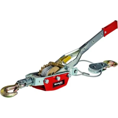 Image de Einhell Palan à levier TC LW 2000 (capacité de traction maximale avec poulie 2 000 kg, vendu une mouflage comportant un crochet porte charge et étrier sécurité)