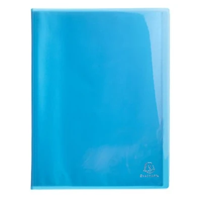 Image de Exacompta 85672e Porte vues Idérama couverture polypro brillante et pochettes interieures lisse haute transparence 20 40 coloris bleu clair