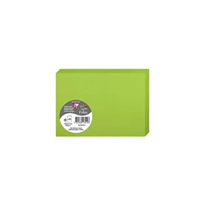Image de Clairefontaine 2321C Paquet de 25 Cartes Doubles Format C6 11x15,5cm 210g/m² Coloris Vert Menthe Cartons d&#039;Invitation Evènements et Correspondance Gamme Pollen Papier Premium Lisse