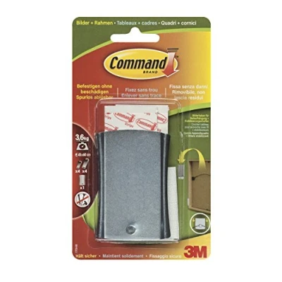 Image de Command 17048 Crochet adhésif pour cadres Modèle XL Charge max 3.6 kg (Import Allemagne)