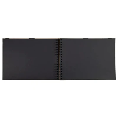 Image de Exacompta Réf. 16847E Album photos à Spirales ETERNECO 50 Pages Noires Format 32 x 22 cm 150 couverture en carton recouvert d&#039;un papier enduit d&#039;huile végétale