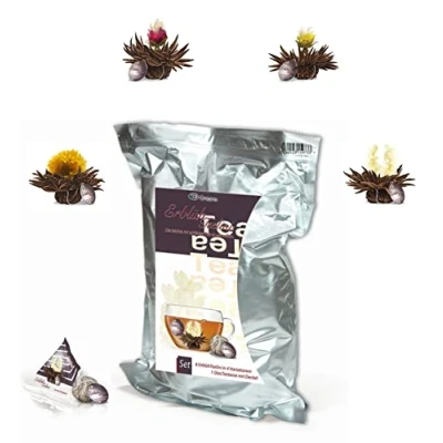 Image de Creano 36 Fleurs de thé dans le format exclusif tasse Paquet en vrac noir