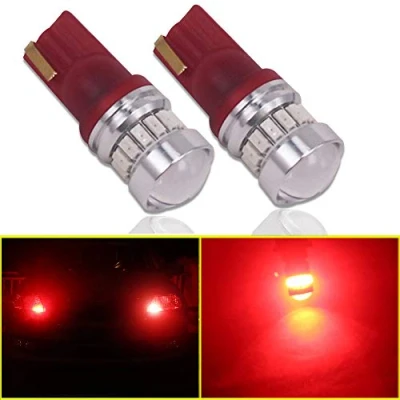 Image de Eseastar 194 Ampoule LED Rouge 168 2825 W5W T10 Erreur CANBUS Gratuit pour Lampes de Lecture Indicateur Dôme Feux Coffre Plaque d&#039;immatriculation, 2PCS