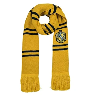 Image de Cinereplicas Harry Potter Echarpe Edition Deluxe Ultra Douce Licence Officielle Maison Poufsouffle 250 cm Jaune et Noir