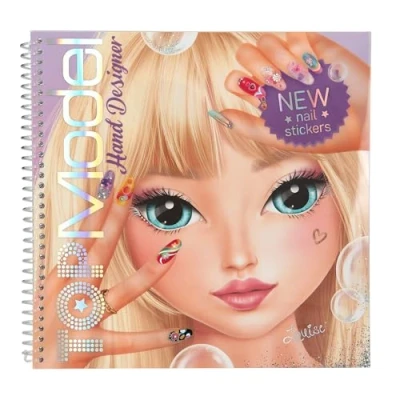 Image de Depesche 13029 TOPModel Livre de coloriage Hand Designer, avec 46 Pages pour réaliser des Looks créatifs sur Les Mains et Ongles, y Compris 2 Feuilles d&#039;autocollants, Multicolor, Taille Unique