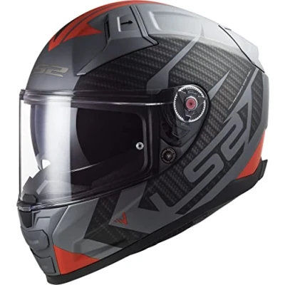 Image de LS2, Casque Moto Intégral VECTOR II SPLITTER Matt Titanium Red, XXXL