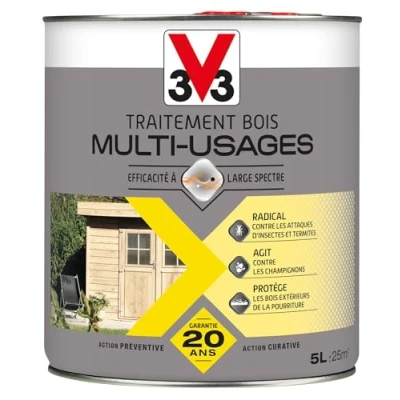 Image de V33 Traitement bois multi usages, Incolore, 5 L