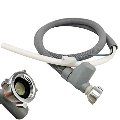 Image de tuyau d&#039;entrée de sécurité, universel remplacement du connecteur Aquastop 3/4 po pour Ariston Bosch Hotpoint LG Siemens Whirlpool C00372679 668113 299756 Machine à laver et lave vaisselle 2M