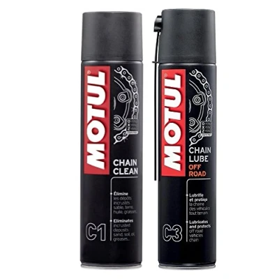 Image de Motul MC Care Spray lubrifiant chaîne (C3) et nettoyeur de (C1) pour moto route