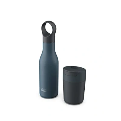 Image de Joseph Reuse Repeat Lot de 2 Tasses Voyage et bouillotte 500 ML Bleu