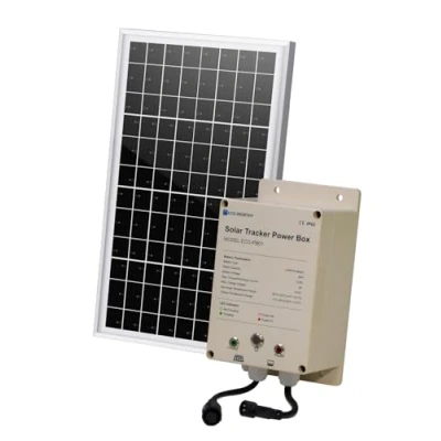 Image de ECO WORTHY Boîte d&#039;alimentation pour Tracker et Power Box Système de Suivi Solaire IP65 étanche : Panneau Mono 10W + Batterie Lithium 12V 6AH LiFePO4 avec plus 3000 cycles protection BMS