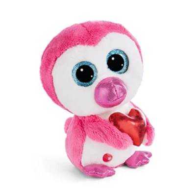 Image de NICI Cuddly Toy Glubschis Penguin Bluma 15 cm Pink Swinging Sustainable Soft Plush Cute for Cuddling and Playing, Children Adults, Great Gift Idea