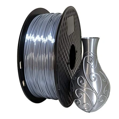 Image de CC3D Soie Argent pla filament 1.75 mm 1kg imprimante 3D metal metalisé Impression Matériaux d&#039;impression en bobine shiny brillant pailleté