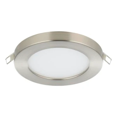 Image de EGLO Spot encastrable LED Fueva Flex, lampe de plafond encastrée, plafonnier à encastrer rond, luminaire en aluminium nickel mat et plastique blanc, blanc neutre, Ø 11,7 cm