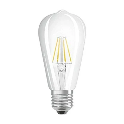 Image de Osram Ampoule LED à Filament Culot E27 Forme Edison Blanc Chaud 2700K 6W (Équivalent 60W)