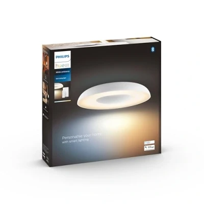 Image de Philips Hue White Ambiance STILL Plafonnier 32W Blanc (télécommande incluse), Compatible Bluetooth, fonctionne avec Alexa, Google Assistant et Apple Homekit