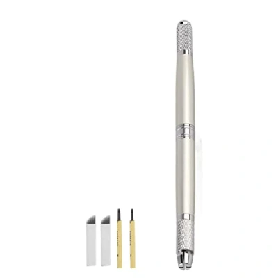 Image de Boaby Microblading Pen Double End Manual Permanent Sourcil Tattoo + 2pcs 14Pins Aiguilles rondes