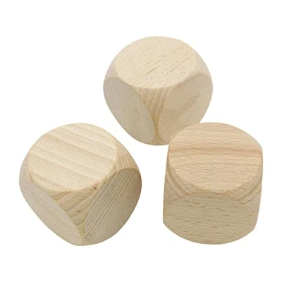 Image de GICO Cubes en Bois Dés Vierges Cube de prière Bricolage Divers Paquets et Tailles (50 mm) 5974