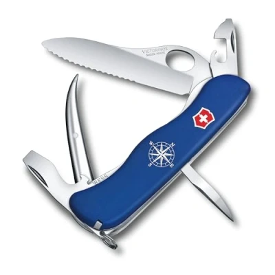 Image de Victorinox Skipper Pro Couteau de Poche Suisse, Multitool, 12 Fonctions, Grande Lame Fixe, Bleu