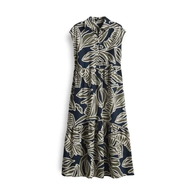 Image de OPUS Relaxed FIT MIDI Lockere Passform Robe chemise, Femme, Taille: 44, Olive leaf