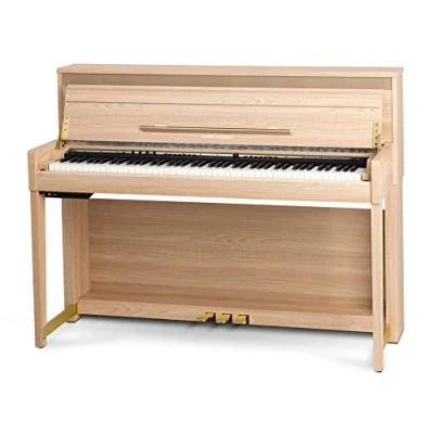 Image de Classic Cantabile UP 1 LA Piano Droit Numérique 88 Touches pondérées avec clavier à marteaux Synthetiseur USB, MIDI Interface 40 voix, 256 polyphonie, fonction d&#039;enregistrement Chêne Clair