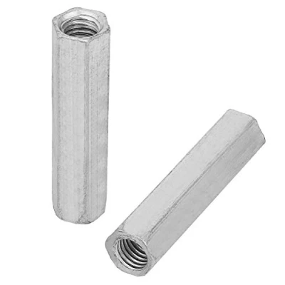 Image de 2pcs Vis Zinc Long Écrou Hexagonal Fil Tige Bielle Jonction Ecrou Raccord Joint M10 * 60