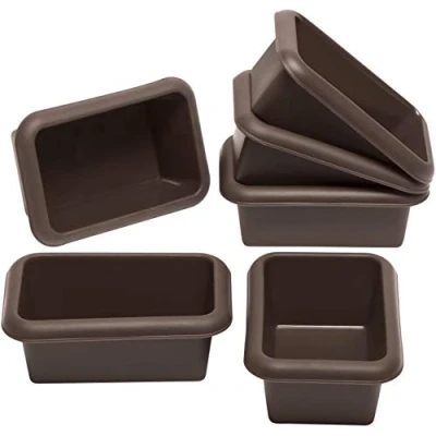 Image de Lurch 85078 Set de 6 petits moules à pain FlexiForm Mini Batzen en silicone platiné 100 % sans BPA, marron, 9,1 x 5,6 3,9 cm