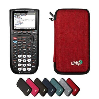 Image de CALCUSO Ensemble de Base Rouge avec Calculatrice Graphique TI 82 Advanced Python Edition