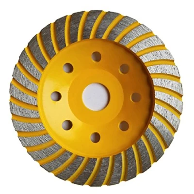 Image de APLUS Disque Diamant à Meuler poncer le Béton 125 x 22,2 mm assiette pour meuleuse Béton, Granit, Pierre et Maçonnerie brique surfaçage façonnage