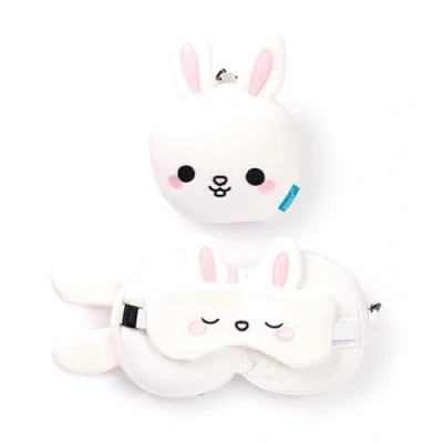 Image de Puckator Coussin de Voyage avec Masque Relaxeazzz Frances Le Lapin Animaux Doux