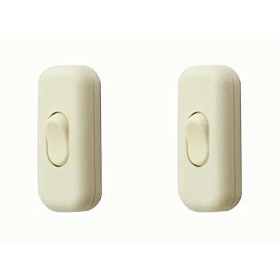 Image de Interrupteur / SFTlite blanc [Lot de 2] En ligne Cordon à touche basculante pour Lampe Inline 2 ou 3