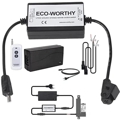 Image de DCHOUSE Contrôleur d&#039;actionneur linéaire de8 à 30 V CC 5 A, kit de commande du moteur sans fil avec adaptateur CA/CC 12 pour actionneur