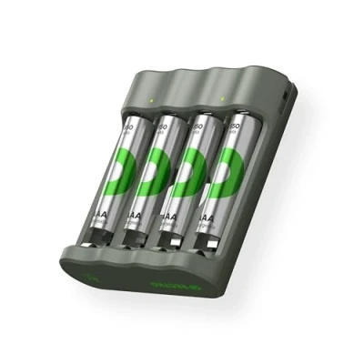Image de GP ReCyko Chargeur de Piles USB AA AAA avec 4 850 mAh NiMH 1,2 V Rechargeables 3 Heures Charge Rapide