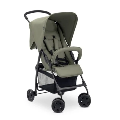 Image de hauck Poussette Compacte Citadine Sport Ultra Légère Seulement 5,9 kg, Pliable et Inclinable, Jusqu&#039;à 15 Capote Pare Soleil, Grand Panier 3 Olive