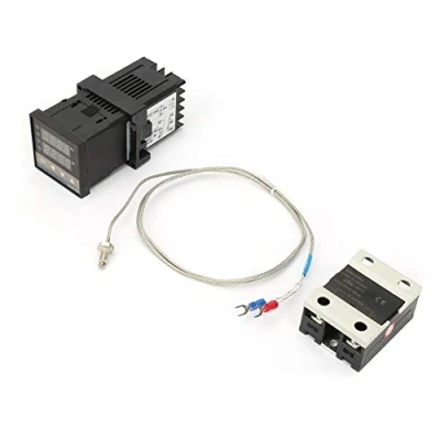 Image de Contrôleur de Température Numérique 0 1300 ℃ AC 110V 240V LED Alarme PID avec Thermocouple/Capteur et Maximum 25A SSR (Relais à Semi conducteurs)